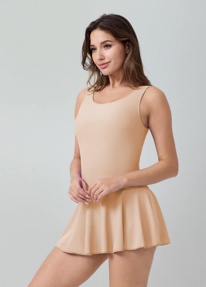Womens Tank Dance Leotard with Skirt