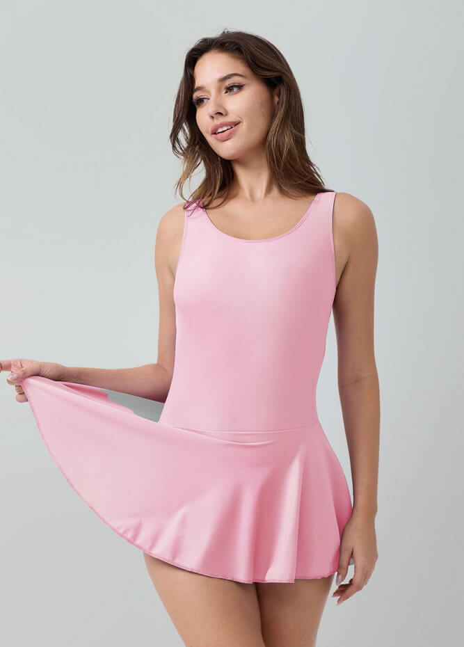 Womens Tank Dance Leotard with Skirt