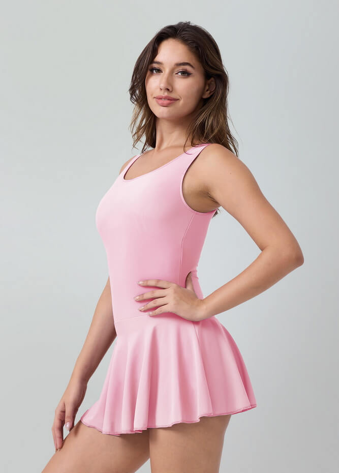 Womens Tank Dance Leotard with Skirt
