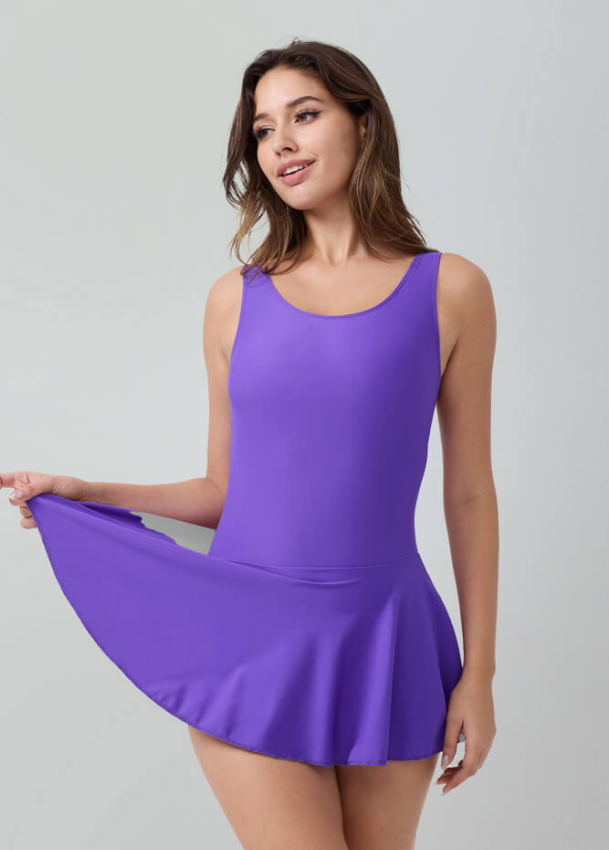 Womens Tank Dance Leotard with Skirt
