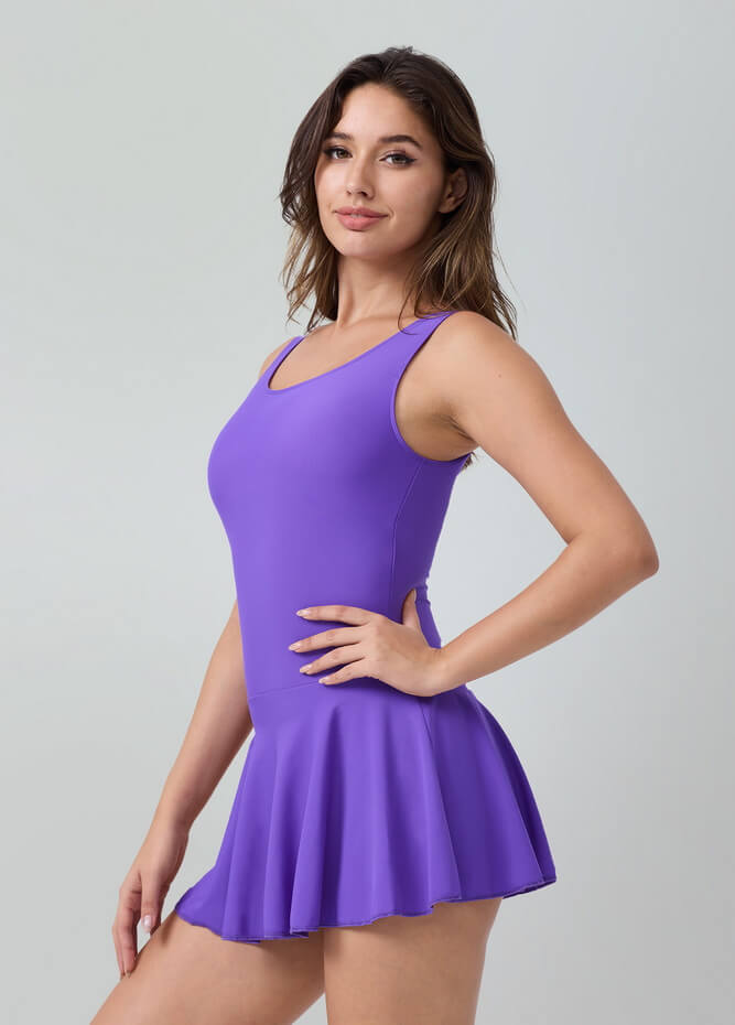 Womens Tank Dance Leotard with Skirt
