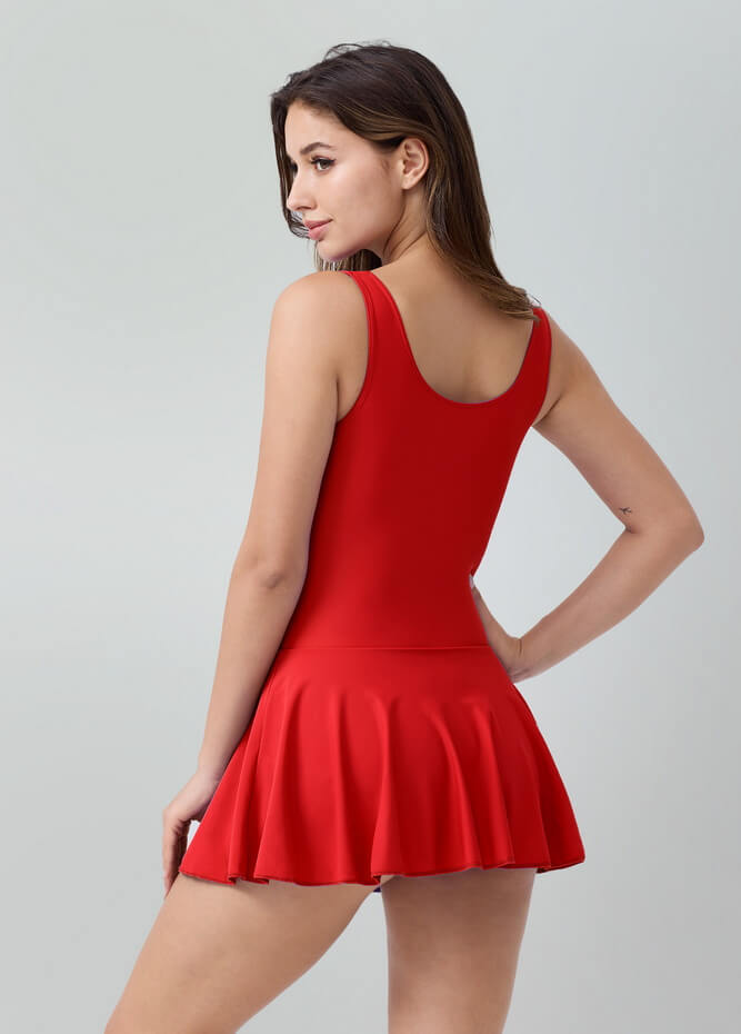 Womens Tank Dance Leotard with Skirt