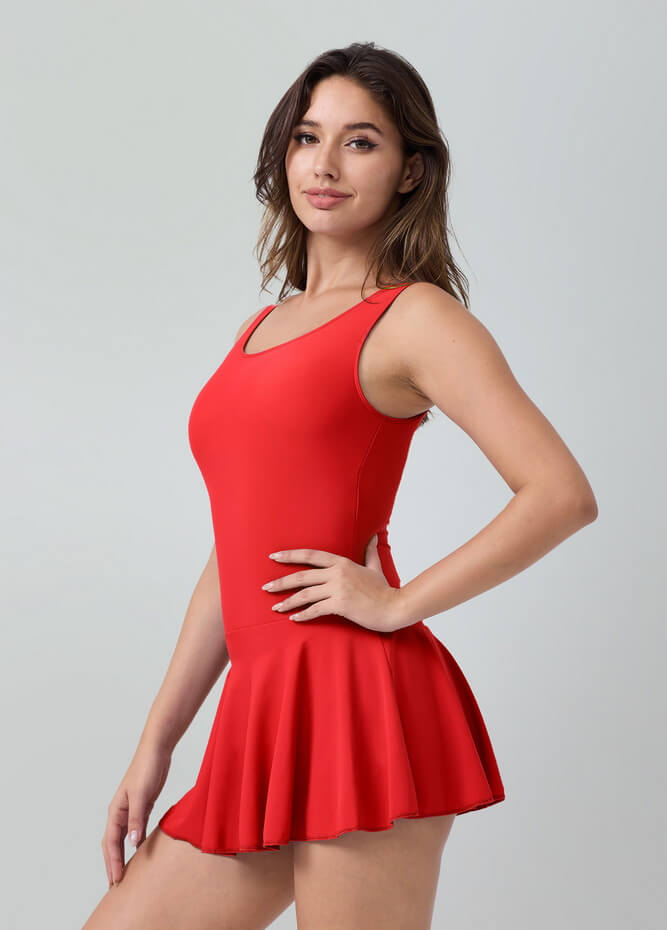 Womens Tank Dance Leotard with Skirt
