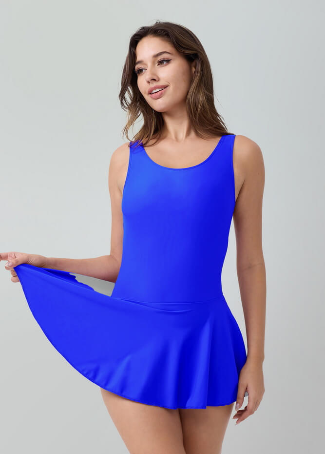 Womens Tank Dance Leotard with Skirt