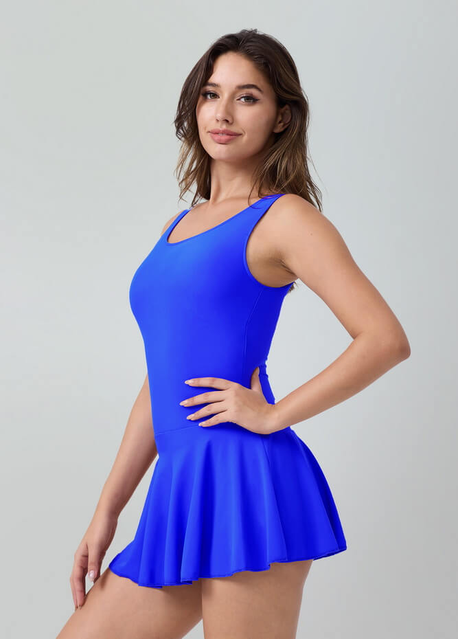 Womens Tank Dance Leotard with Skirt