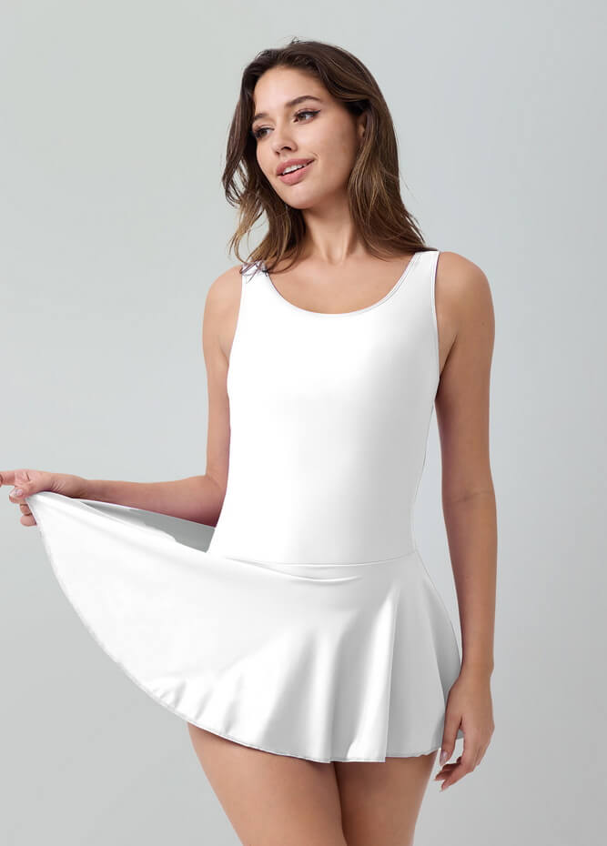 Womens Tank Dance Leotard with Skirt