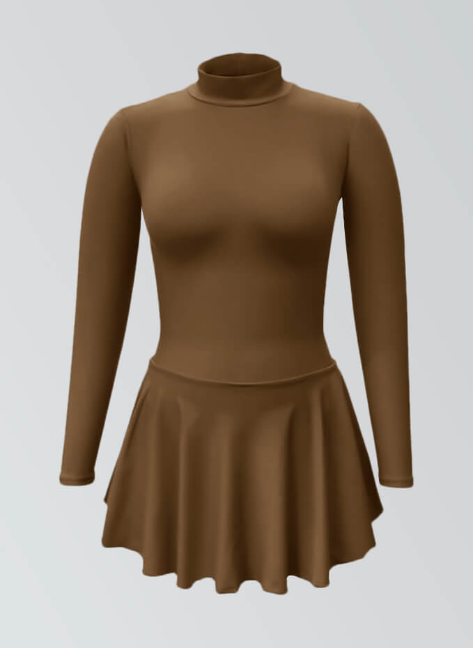 Thong Long Sleeve Skirted Leotard