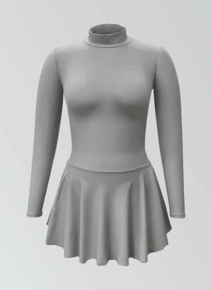 Thong Long Sleeve Skirted Leotard