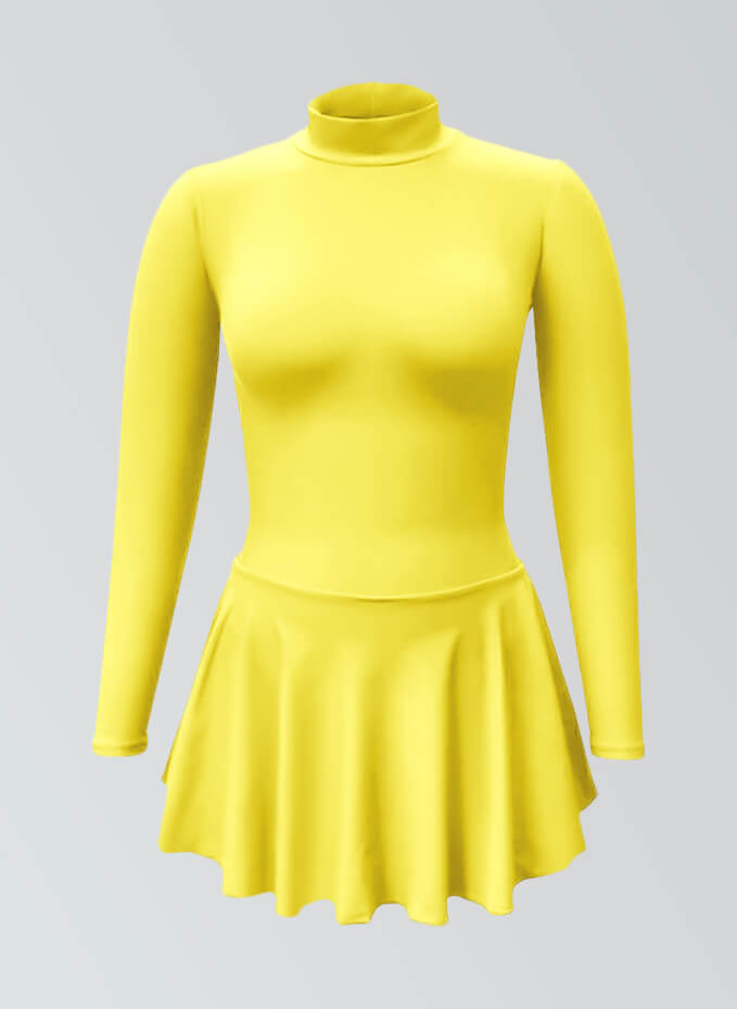 Thong Long Sleeve Skirted Leotard
