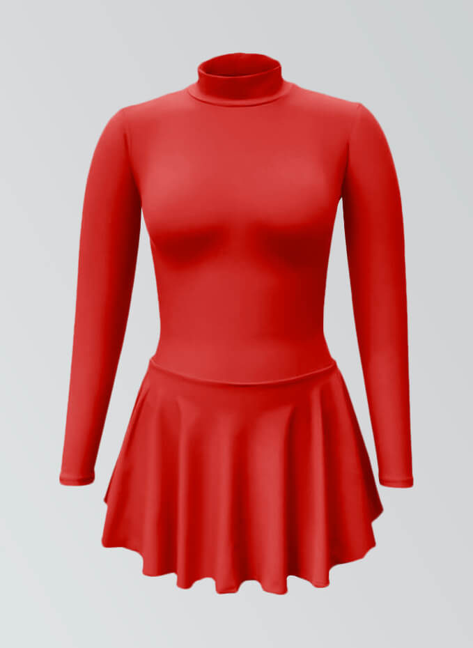 Thong Long Sleeve Skirted Leotard