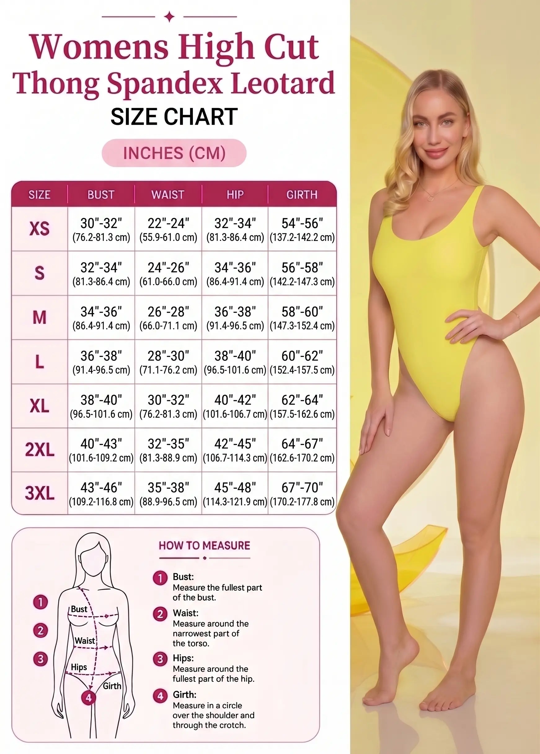 Womens High Cut Thong Spandex Leotard