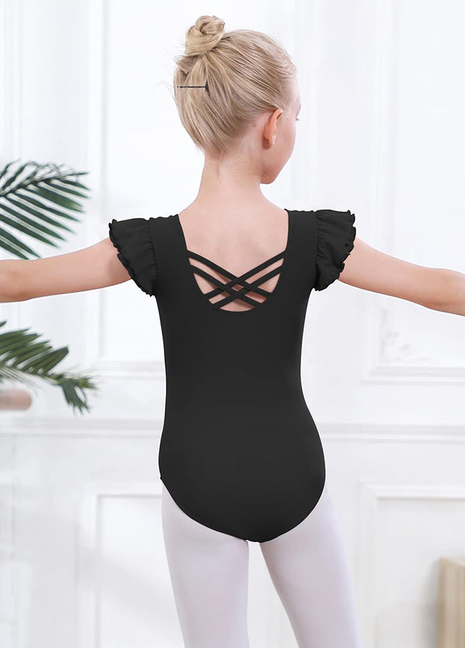 Speerise Ruffle Leotard Crisscross Back 3-12 Years