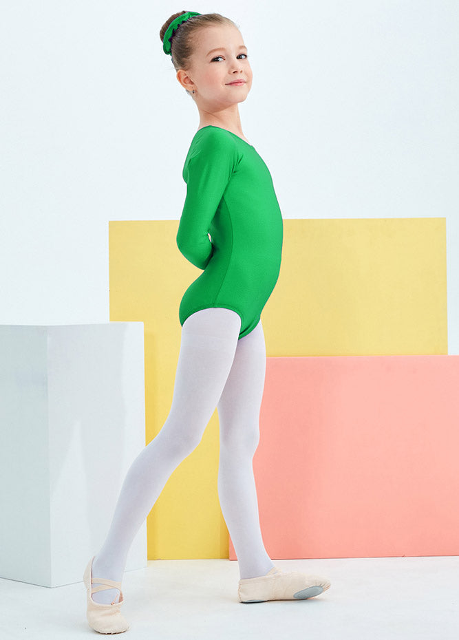 Green Long Sleeve Leotard