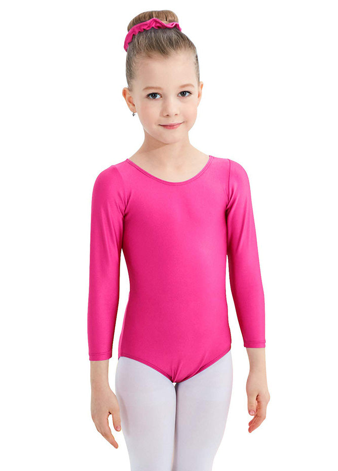 Hot Pink Long Sleeve Leotard