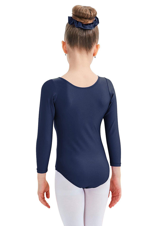 Navy Blue Long Sleeve Leotard