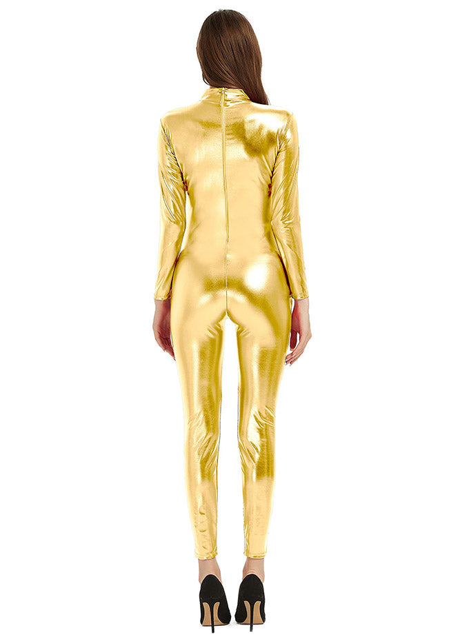 Gold Shiny Metallic Unitard