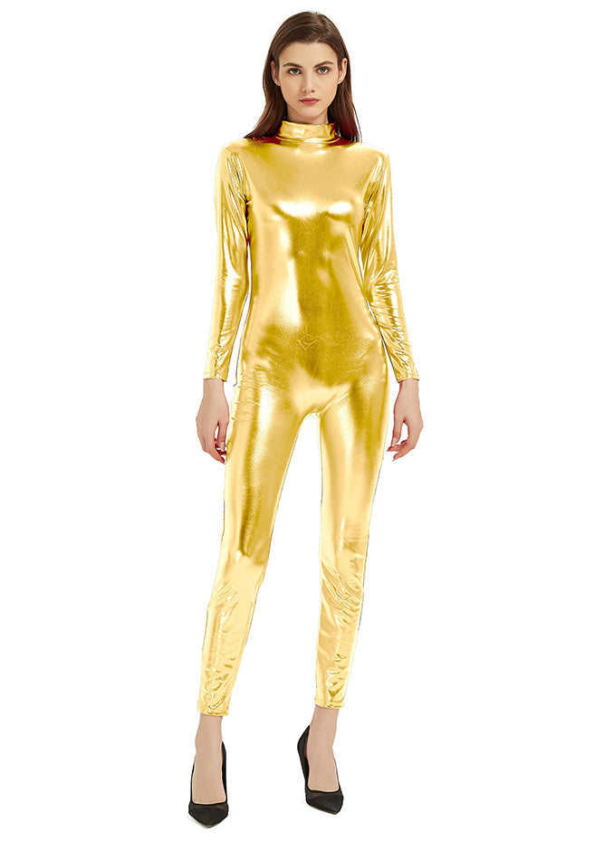 Gold Shiny Metallic Unitard