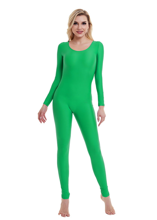 green long sleeve unitard