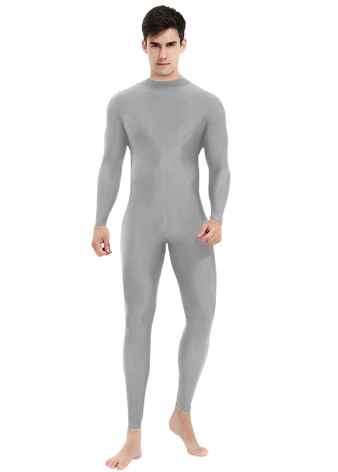 Mens Turtleneck Spandex Long Sleeve Unitard