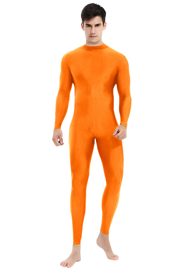 Mens Turtleneck Spandex Long Sleeve Unitard