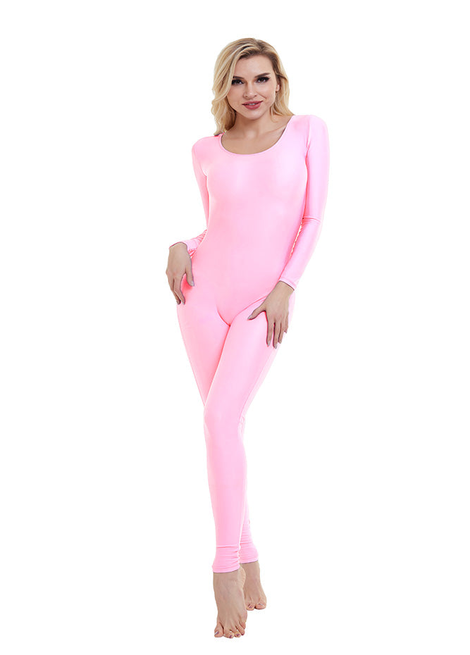pink long sleeve unitard