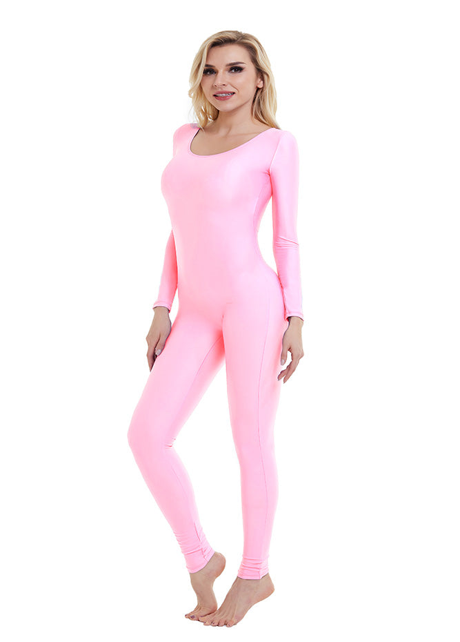 pink long sleeve unitard