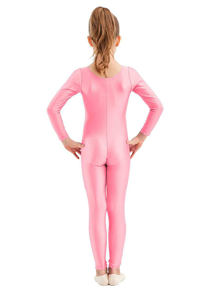 pink long sleeve unitard