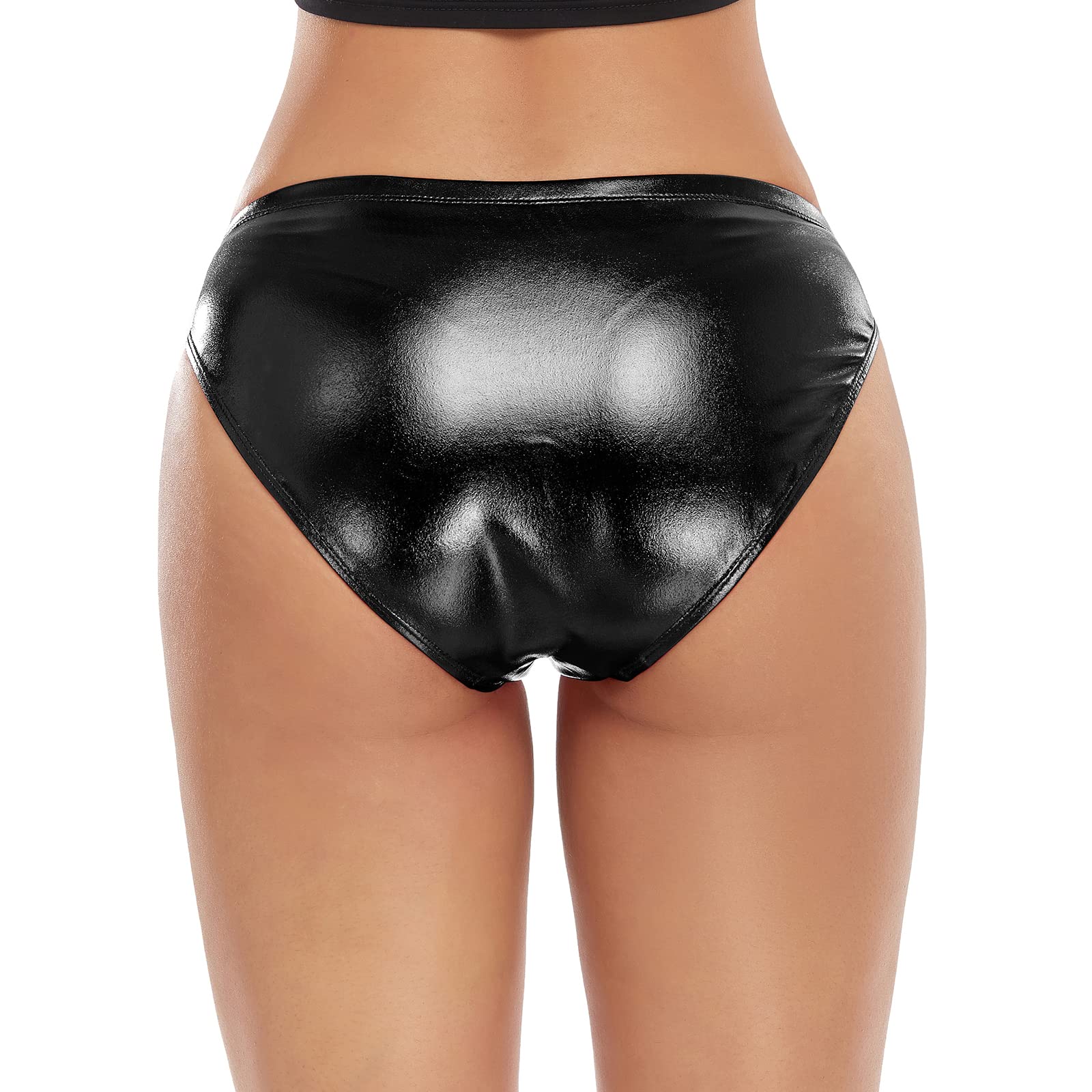 Black Shiny Metallic Panty Brief