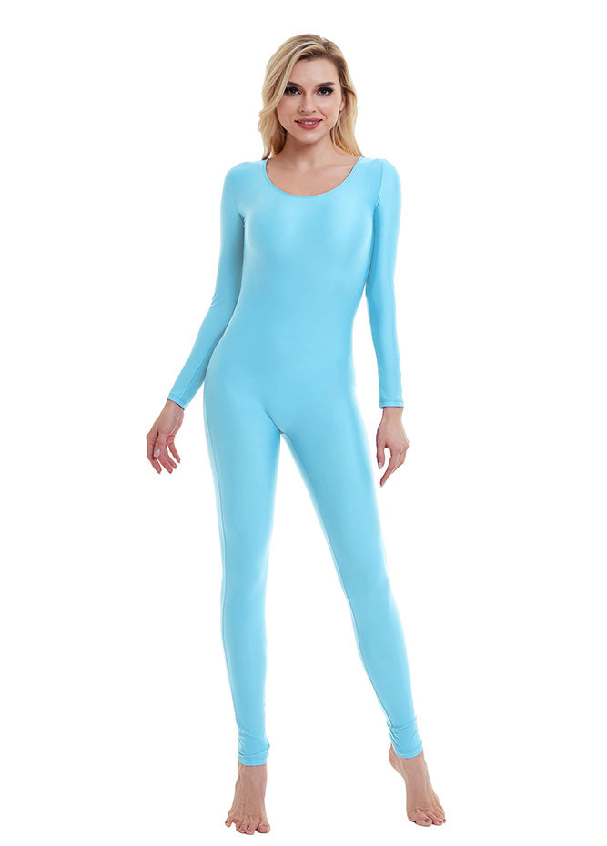 Turquoise long sleeve unitard