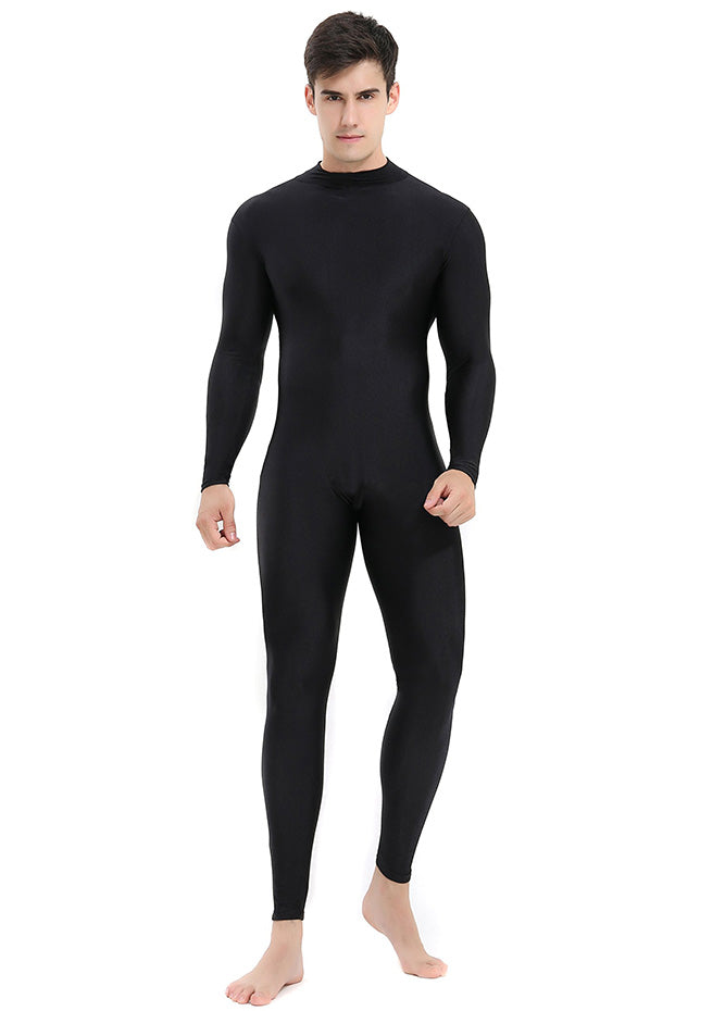 Mens Turtleneck Spandex Long Sleeve Unitard