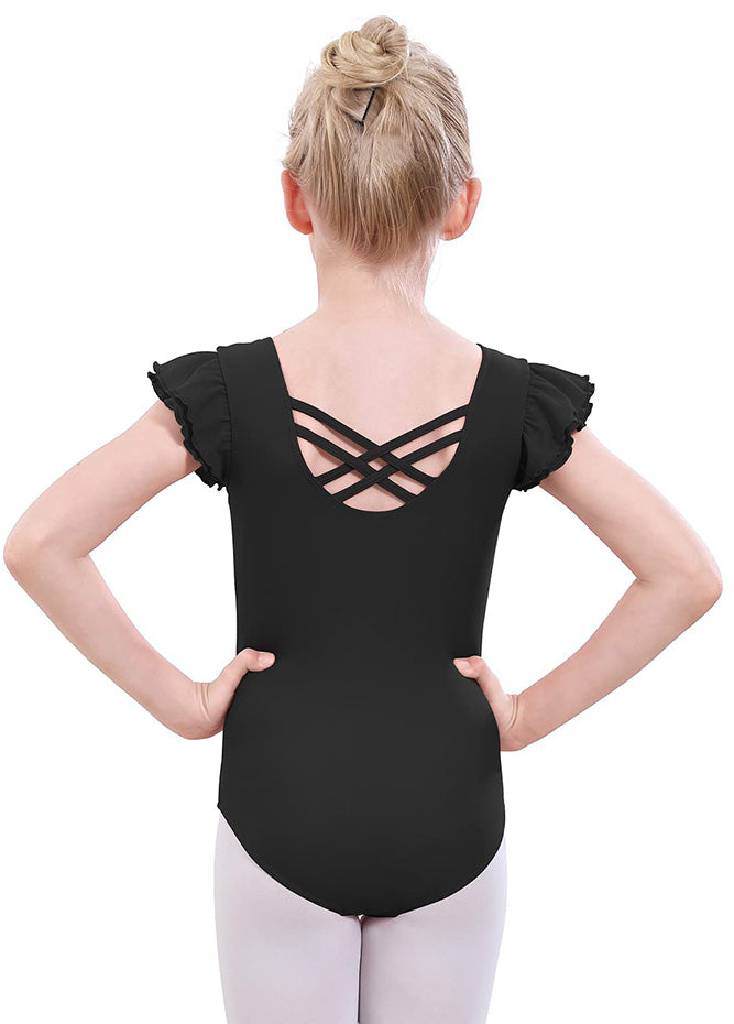 Speerise Ruffle Leotard Crisscross Back 3-12 Years