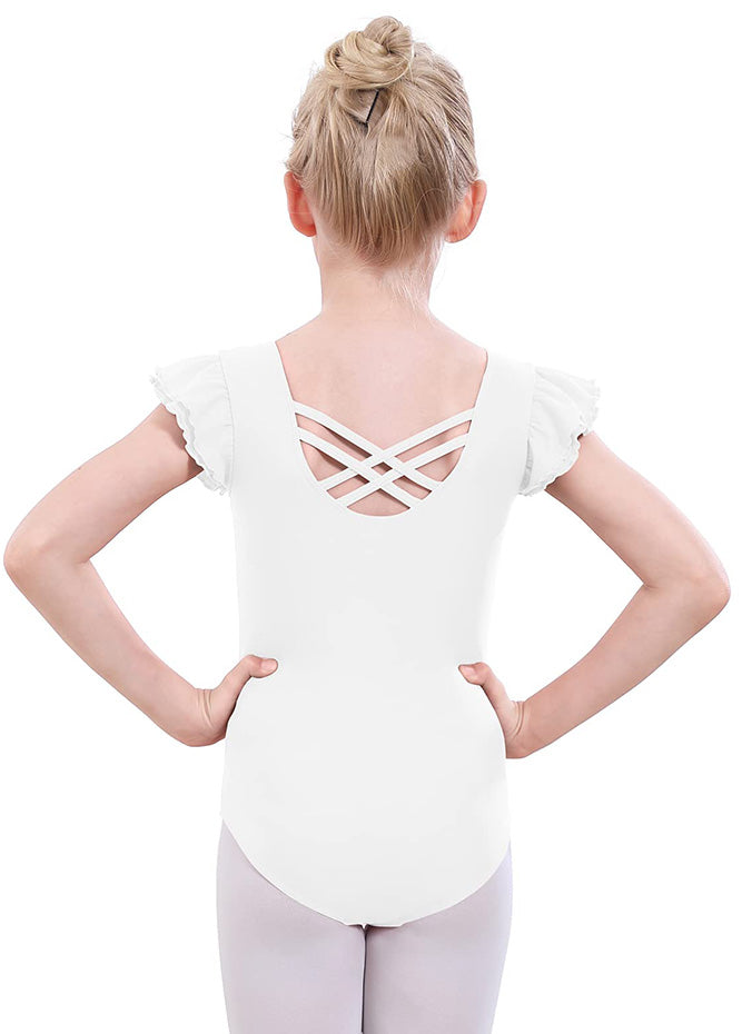 Speerise Ruffle Leotard Crisscross Back 3-12 Years