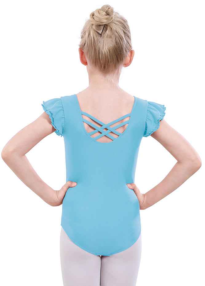 Speerise Ruffle Leotard Crisscross Back 3-12 Years