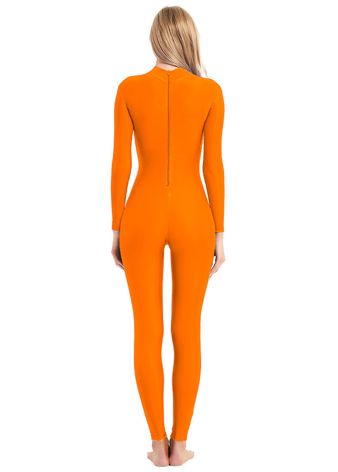 Orange Turtleneck Unitard