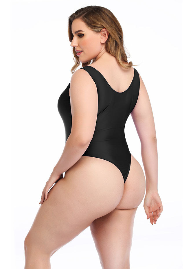 plus size black bodysuit