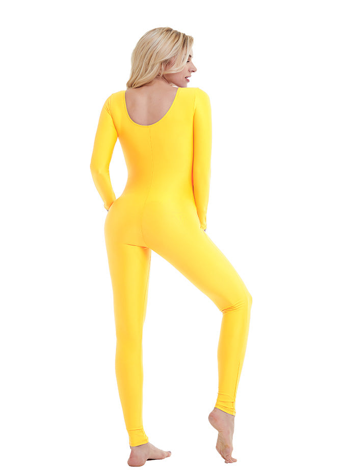 Yellow long sleeve unitard