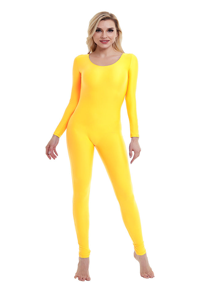 Yellow long sleeve unitard