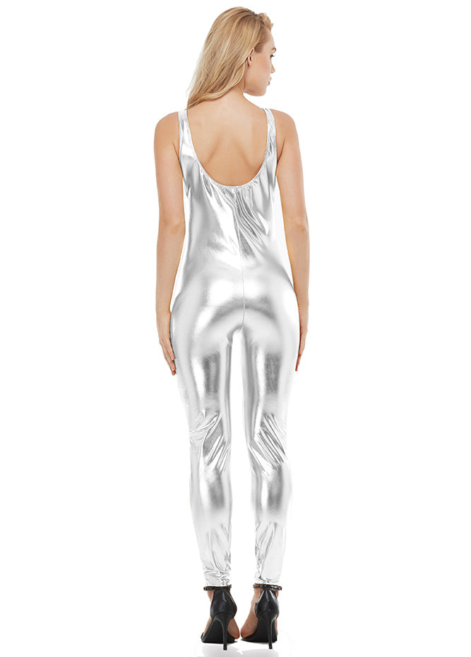 Silver unitard