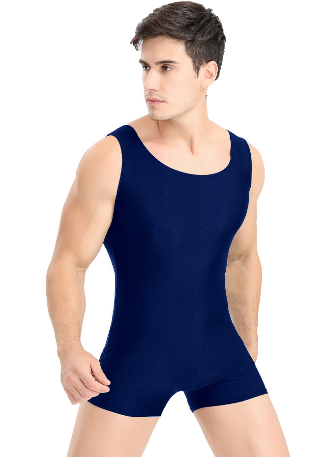 Speerise Mens Biketard Spandex Short Tank Unitard