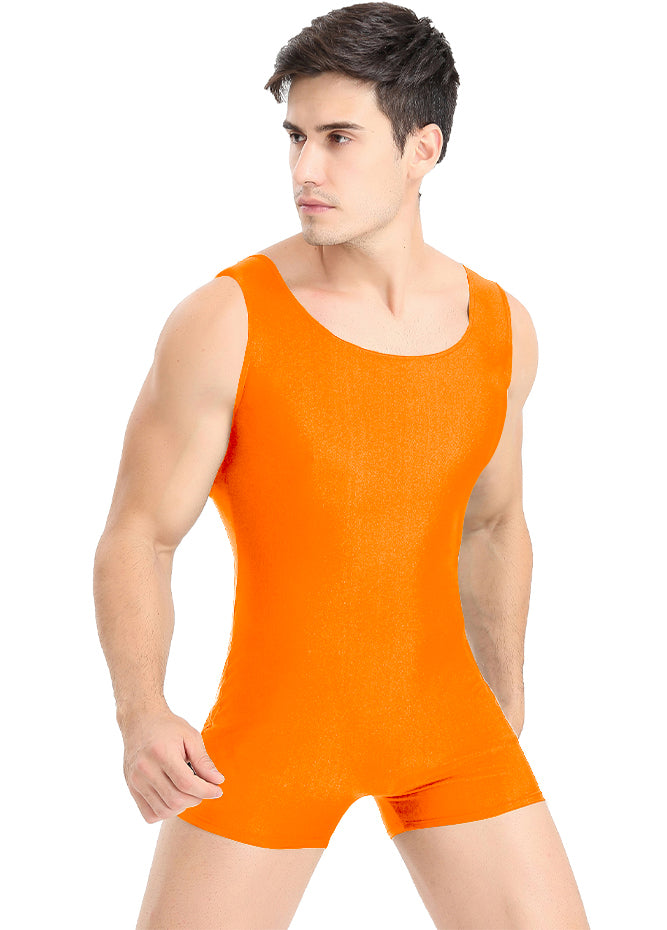 Speerise Mens Biketard Spandex Short Tank Unitard