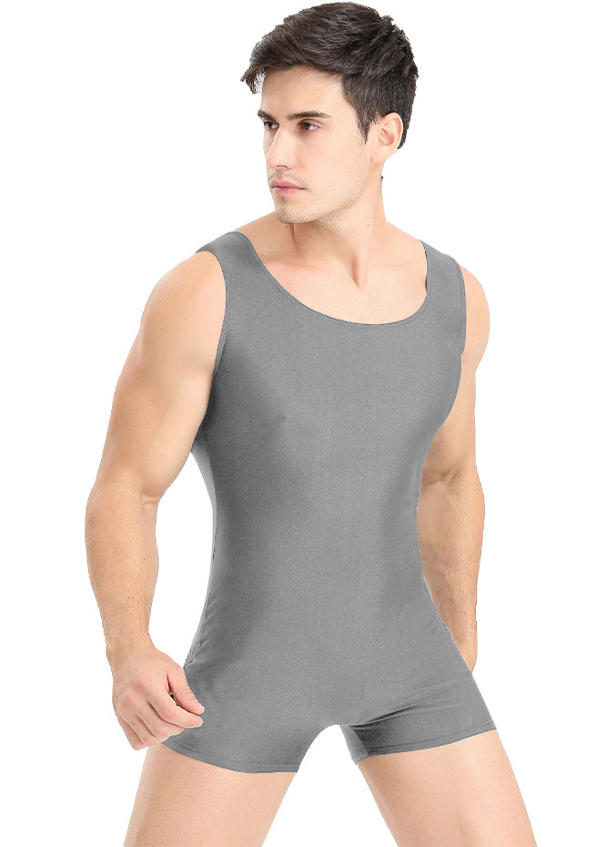 Speerise Mens Biketard Spandex Short Tank Unitard
