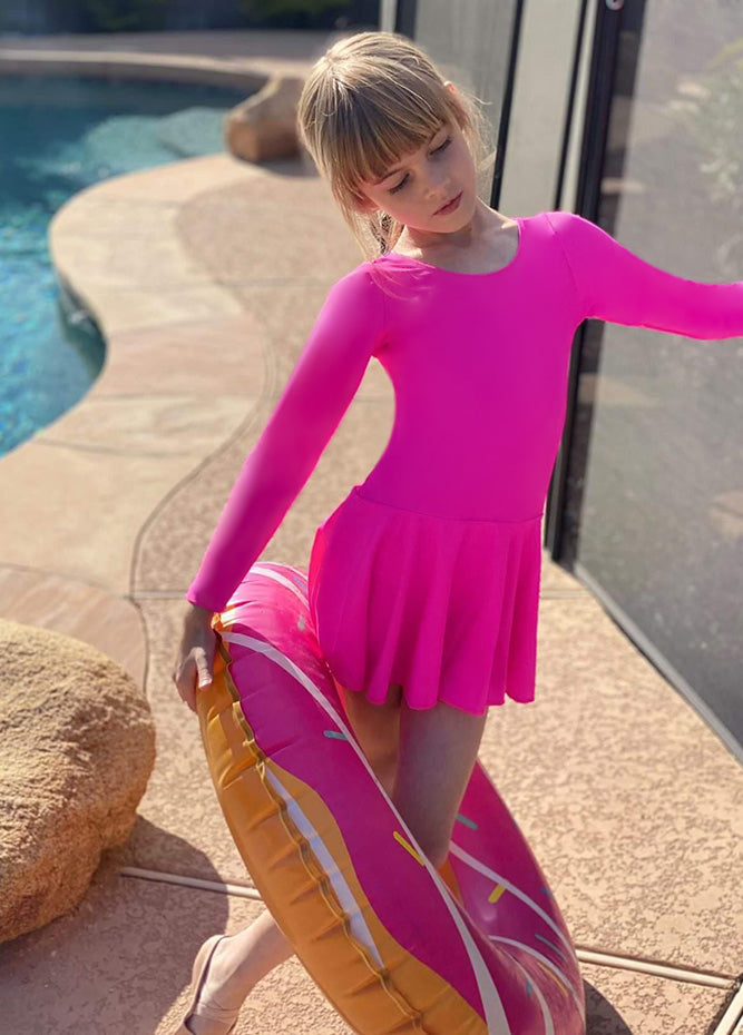 Speerise Long Sleeve Ballet Dance Leotard with Skirt