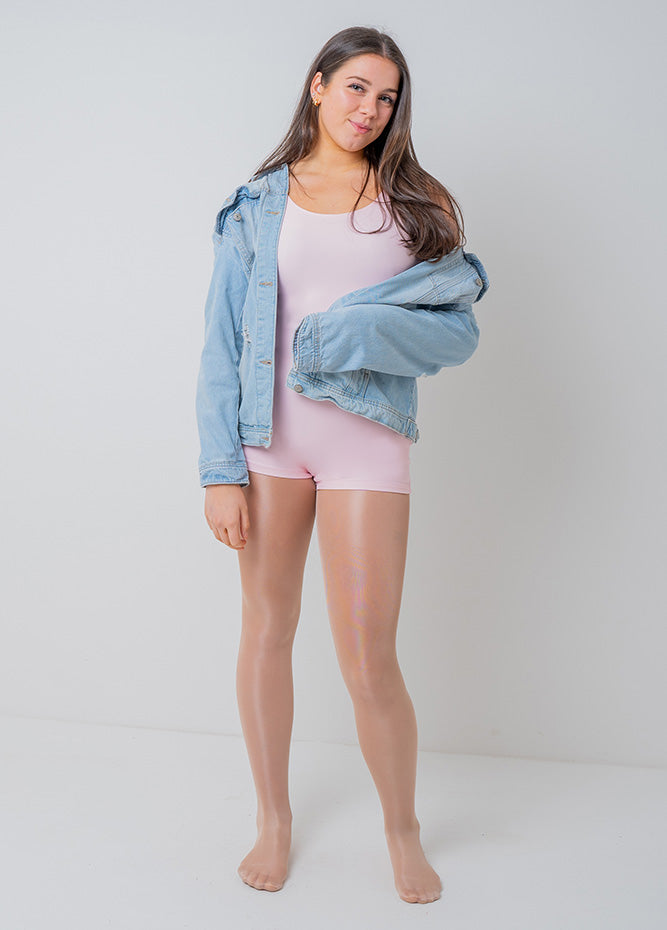 pink unitard shorts