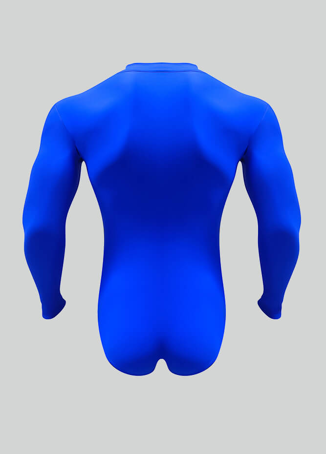Mens Zip Front Long Sleeve Leotard