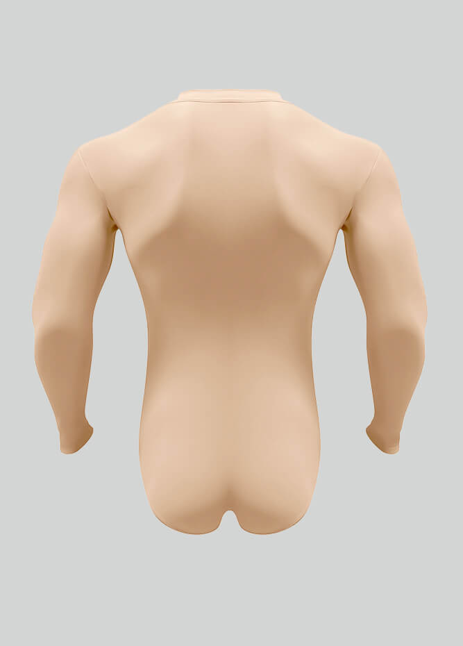 Mens Zip Front Long Sleeve Leotard