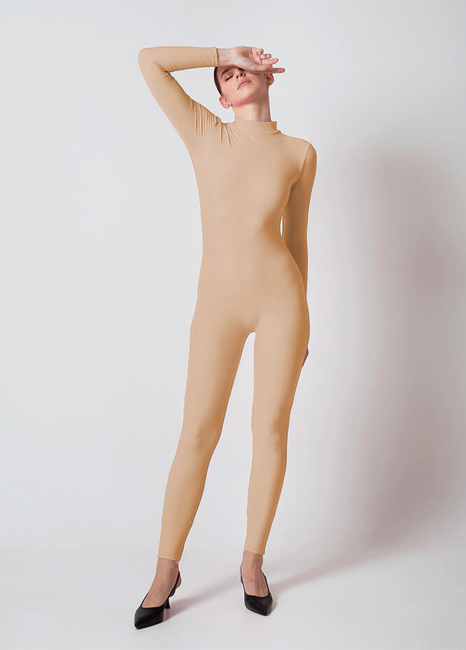 Womens Turtleneck Long Sleeve Unitard