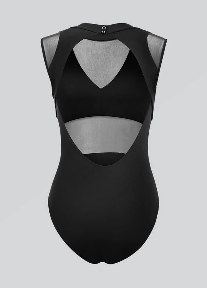 Womens Cut-Out Sheer Mesh Bodysuit