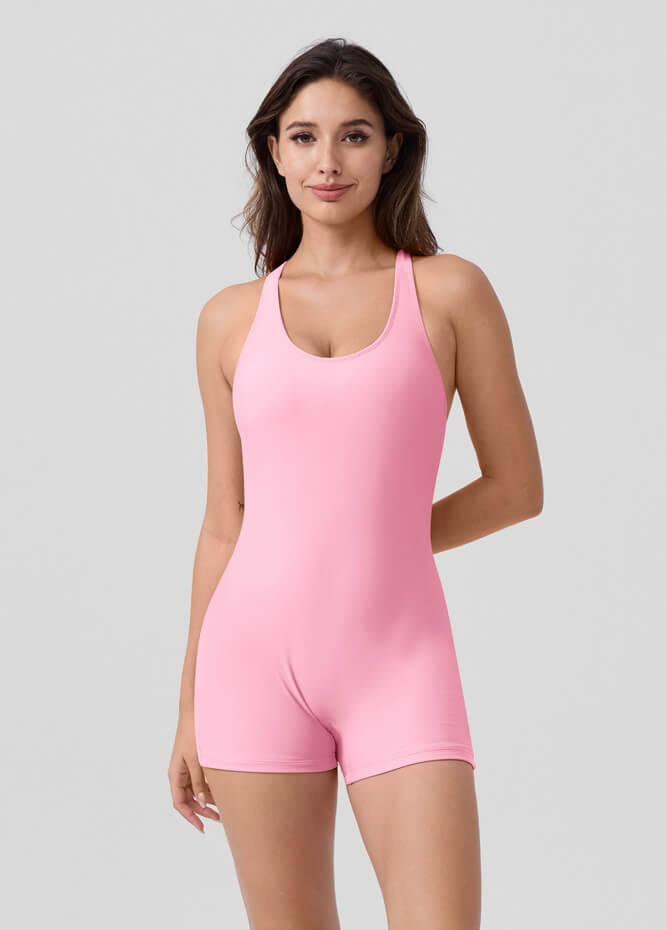 Fitness Workout Spandex Romper Bodysuit