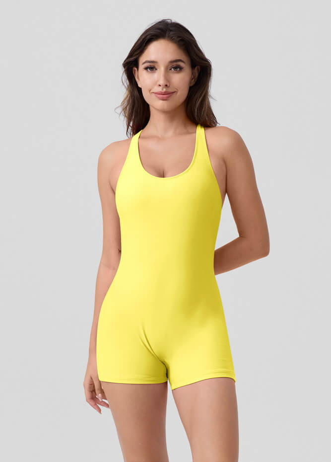 Fitness Workout Spandex Romper Bodysuit