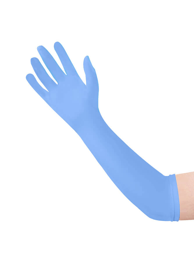 light blue spandex gloves